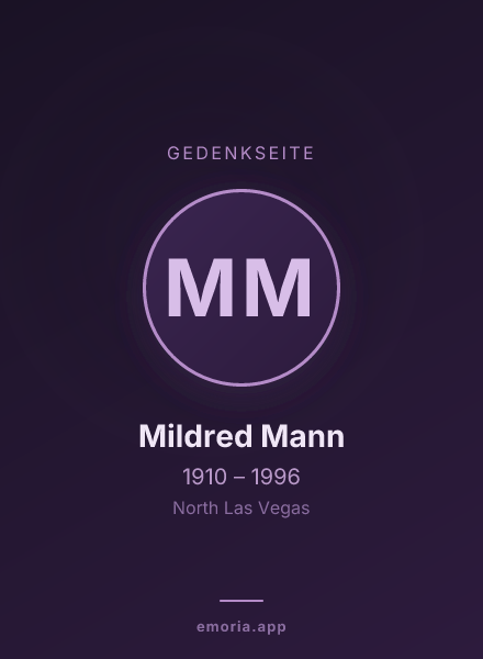 Gedenkportrait von Mildred Mann