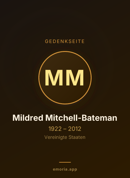 Gedenkportrait von Mildred Mitchell-Bateman