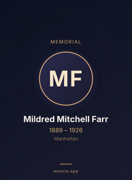 Memorial portrait of Mildred Mitchell Farr