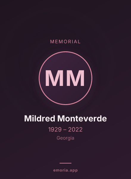 Memorial portrait of Mildred Monteverde