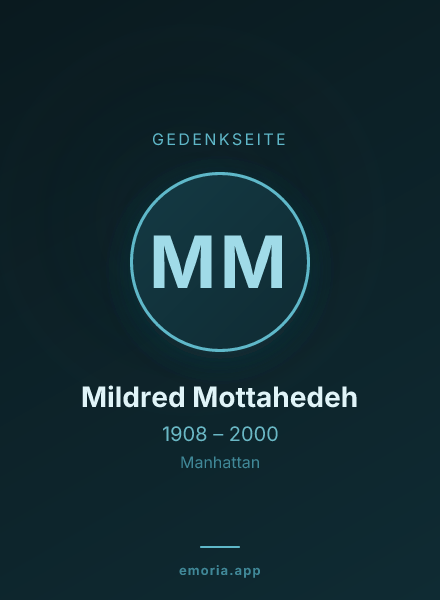 Gedenkportrait von Mildred Mottahedeh