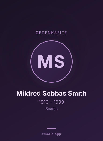 Gedenkportrait von Mildred Sebbas Smith