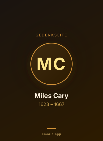 Gedenkportrait von Miles Cary