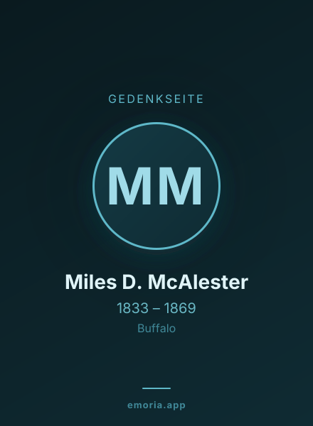 Gedenkportrait von Miles D. McAlester