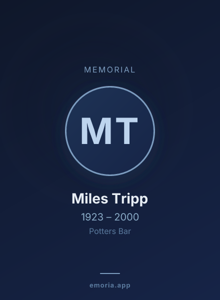 Memorial portrait of Miles Tripp