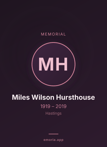 Memorial portrait of Miles Wilson Hursthouse