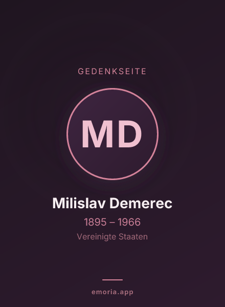 Gedenkportrait von Milislav Demerec