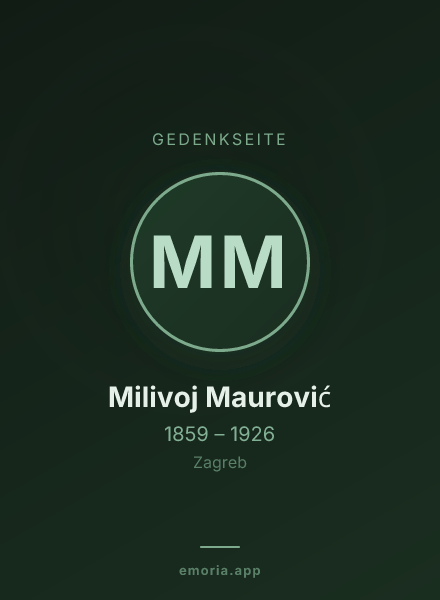Gedenkportrait von Milivoj Maurović