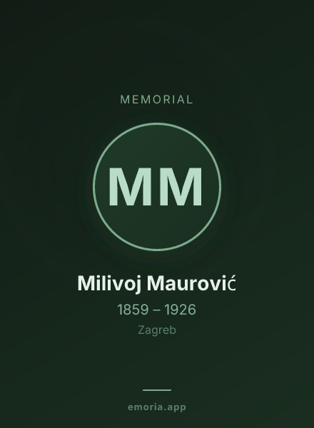 Memorial portrait of Milivoj Maurović