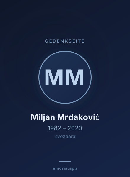 Gedenkportrait von Miljan Mrdaković