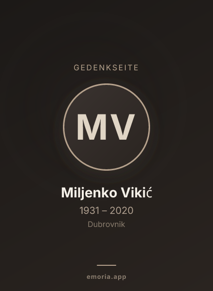 Gedenkportrait von Miljenko Vikić