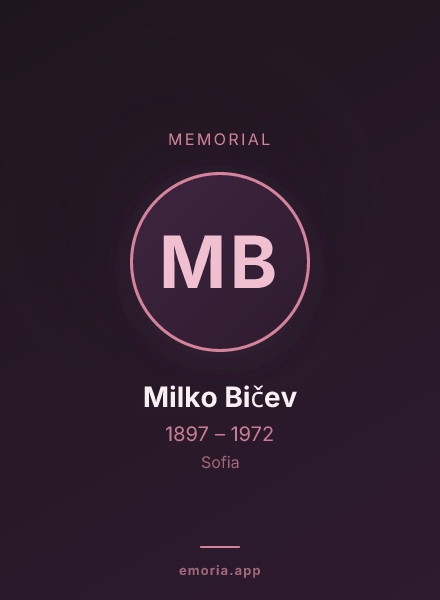 Memorial portrait of Milko Bičev