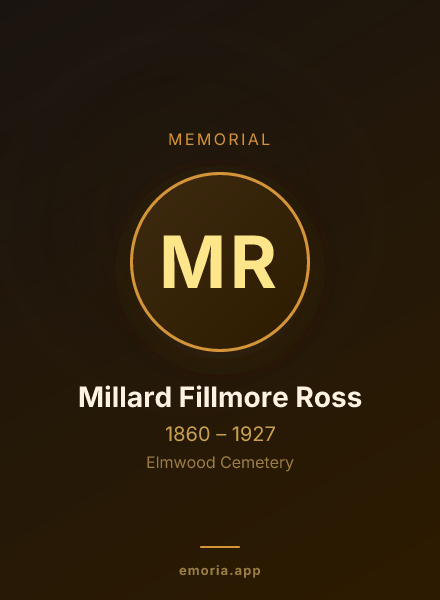 Memorial portrait of Millard Fillmore Ross