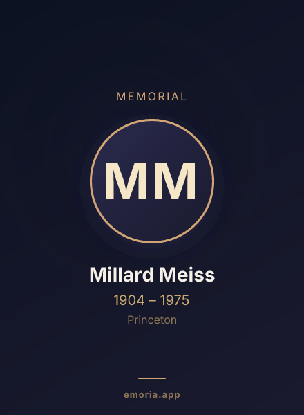 Memorial portrait of Millard Meiss