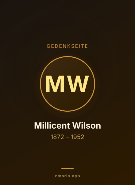Gedenkportrait von Millicent Wilson