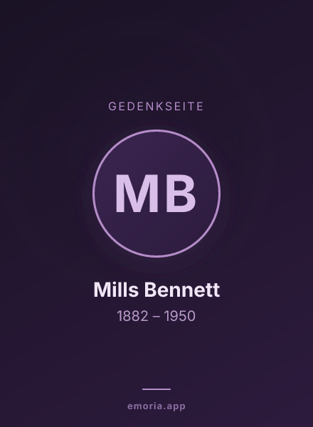 Gedenkportrait von Mills Bennett