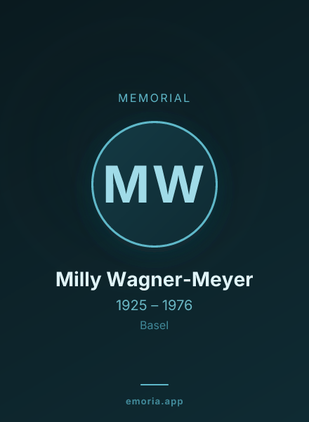 Memorial portrait of Milly Wagner-Meyer