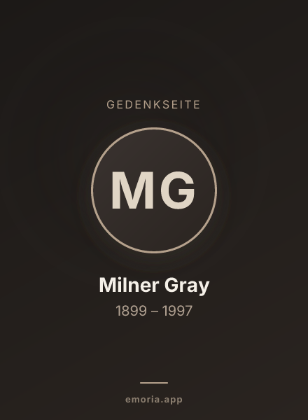 Gedenkportrait von Milner Gray