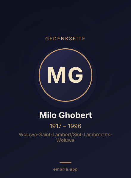 Gedenkportrait von Milo Ghobert