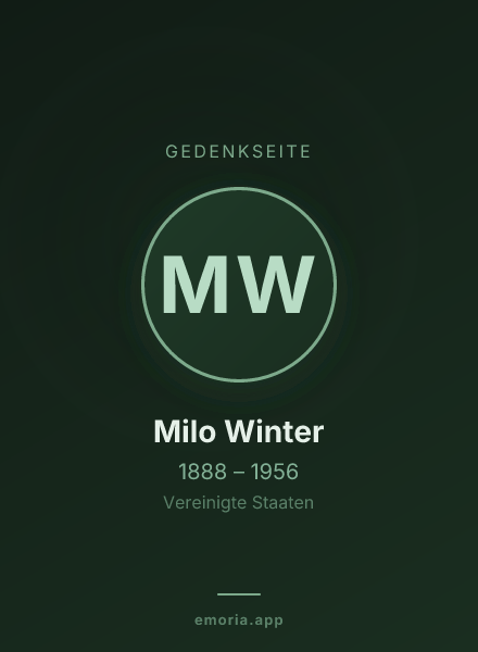 Gedenkportrait von Milo Winter