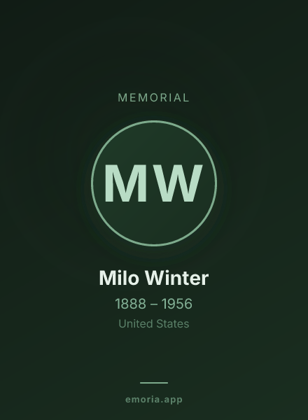 Memorial portrait of Milo Winter