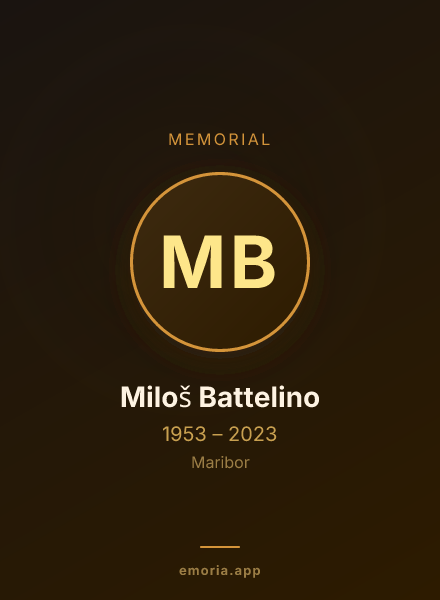 Memorial portrait of Miloš Battelino