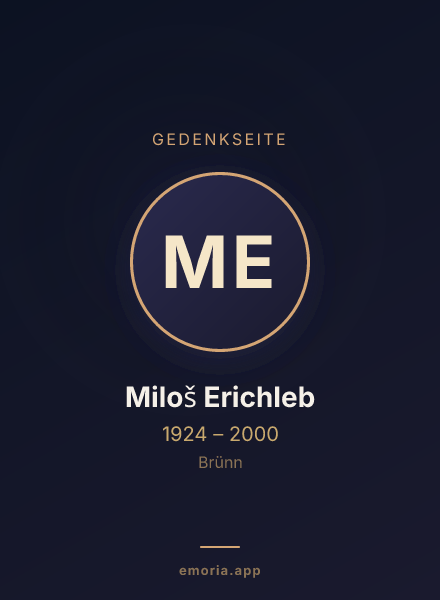 Gedenkportrait von Miloš Erichleb