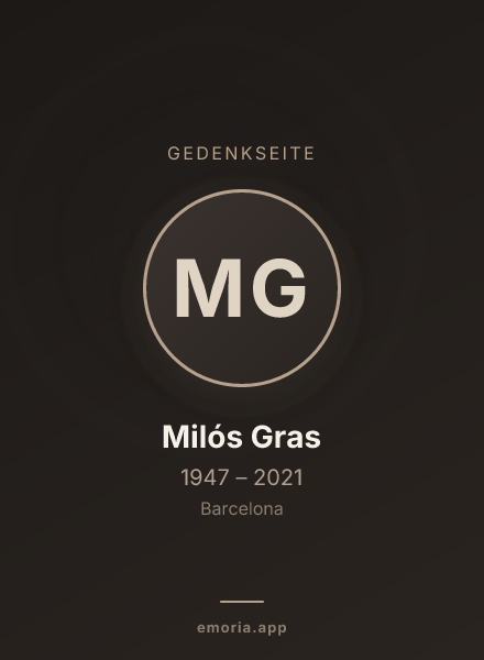 Gedenkportrait von Milós Gras
