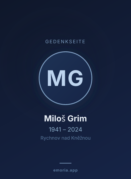 Gedenkportrait von Miloš Grim