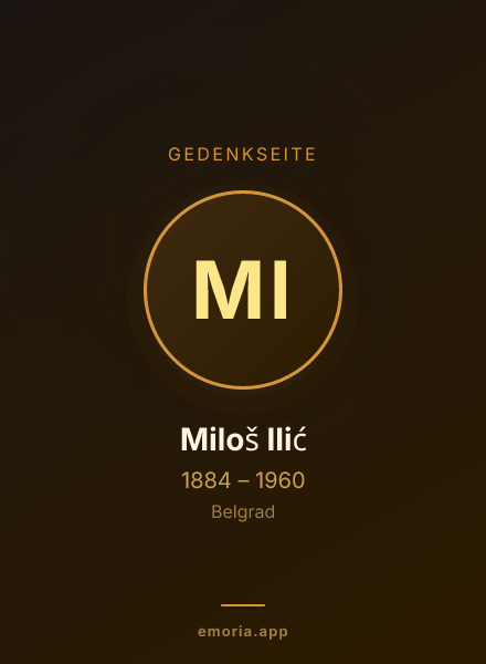Gedenkportrait von Miloš Ilić