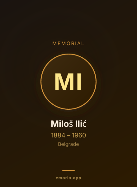Memorial portrait of Miloš Ilić