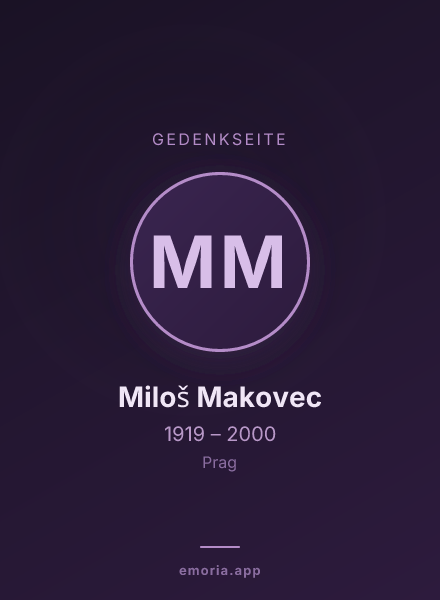 Gedenkportrait von Miloš Makovec