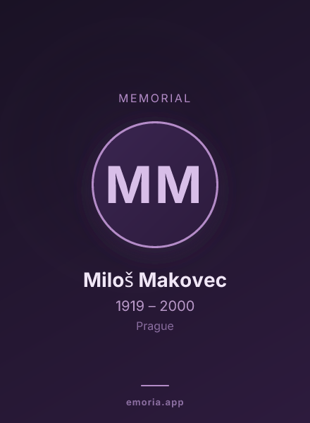 Memorial portrait of Miloš Makovec