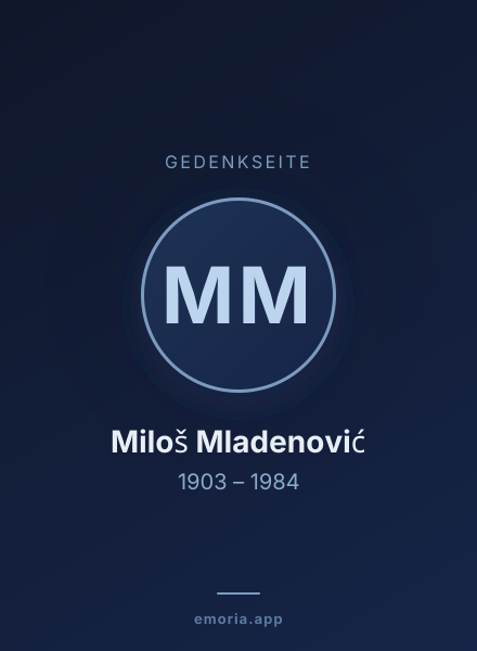 Gedenkportrait von Miloš Mladenović