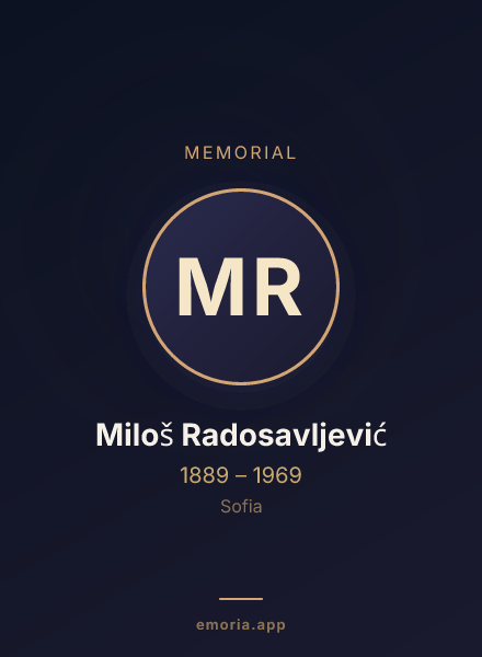 Memorial portrait of Miloš Radosavljević