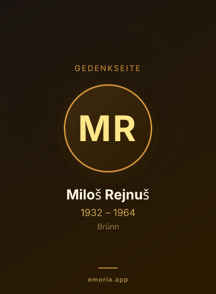 Gedenkportrait von Miloš Rejnuš