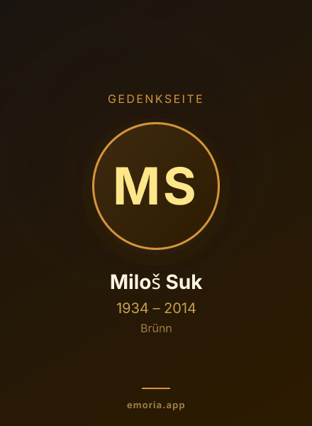 Gedenkportrait von Miloš Suk
