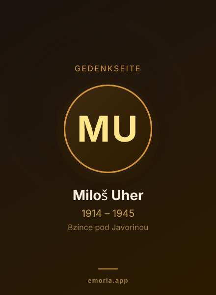 Gedenkportrait von Miloš Uher