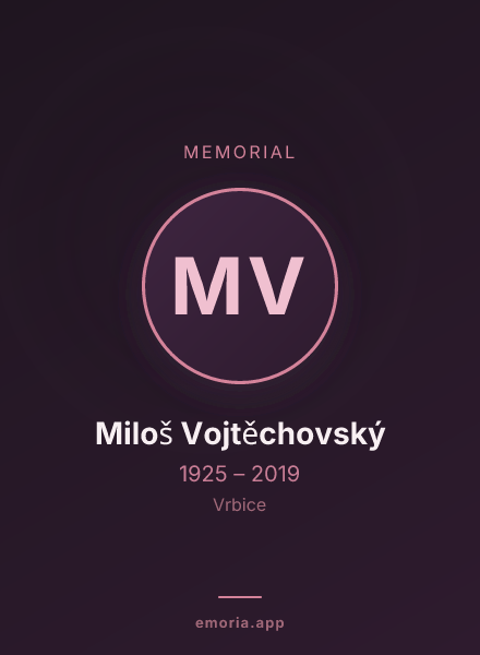 Memorial portrait of Miloš Vojtěchovský
