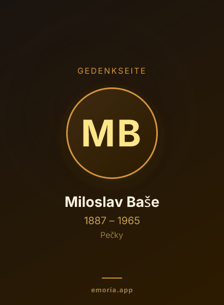 Gedenkportrait von Miloslav Baše