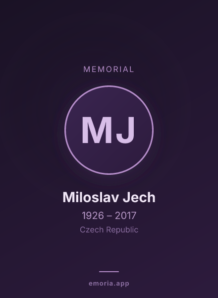 Memorial portrait of Miloslav Jech