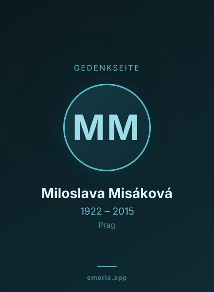 Gedenkportrait von Miloslava Misáková