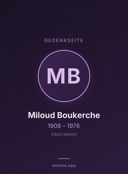 Gedenkportrait von Miloud Boukerche