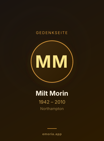 Gedenkportrait von Milt Morin
