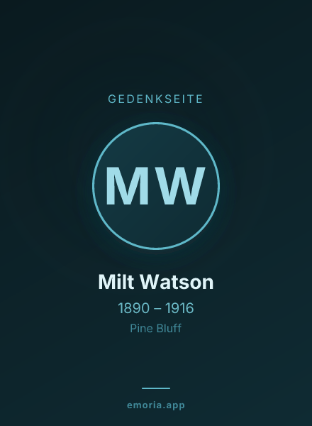 Gedenkportrait von Milt Watson
