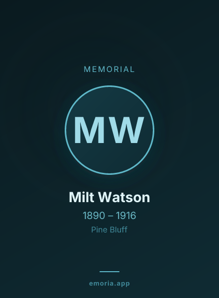 Memorial portrait of Milt Watson