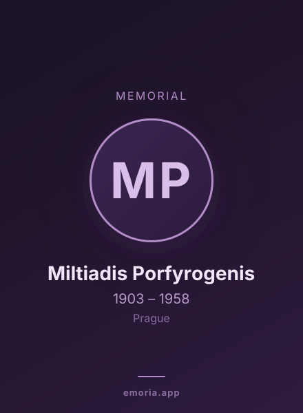 Memorial portrait of Miltiadis Porfyrogenis