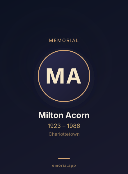 Memorial portrait of Milton Acorn