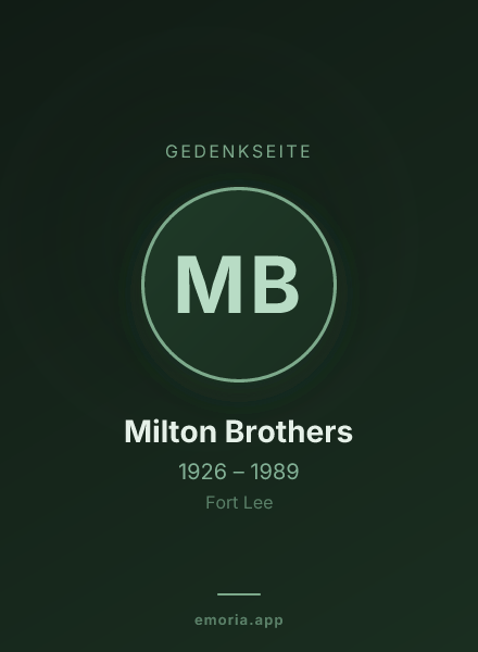 Gedenkportrait von Milton Brothers