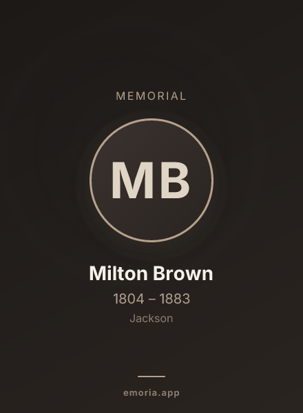 Memorial portrait of Milton Brown